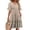 Beige, variant on Womens Ruffle Short Sleeve Dresses A Line Summer Floral V-Neck Sundress Flowy Summer Wedding Guest Dresses