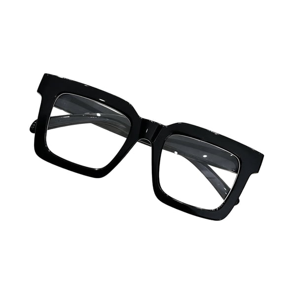 BRANROY Square Nail Flat Mirror Mens Sunglasses - Blue Light Glasses Retro Square Frame for Women Men Optical Eyewear UV Protection,Black