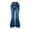 Light Blue, variant on Otqutp Girls Flare Jeans High Elastic Waist Bell Bottom Denim Pants Bow Wide Leg Jeans Cute Y2k Streetwear Trendy Slim Jegging