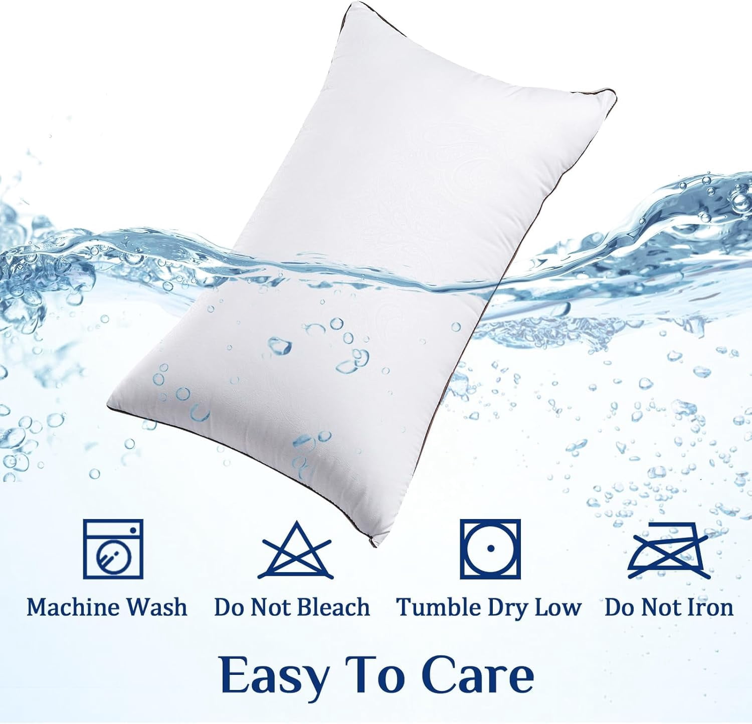 SUSIELADY Standard Size Pillows Full Size Set of 2 for Side and Back Sleepers, Down Alternative Hotel Collection Sleeping Pillow