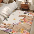 thumbnail image 4 of Easter Area Rugs 4'x6', Washable Small Throw Rugs for Office Bathroom, Spring Watercolor Bunny Flower Leaf Plant Indoor Outdoor Rug Non-Slip Low Pile Carpet Runner Reversible Floor Mats, 4 of 8