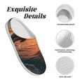 thumbnail image 5 of Kdxio Sunset Dancing Dolphin B Women's Men's Slippers Plush Slip-On House Slipper for Winter Indoor Soft Cushion Non-slip Fluffy Slides Slippers-11, 5 of 7