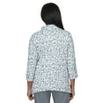 thumbnail image 2 of Alfred Dunner Womens Petite Animal Jacquard Cowl Neck Top, 2 of 6