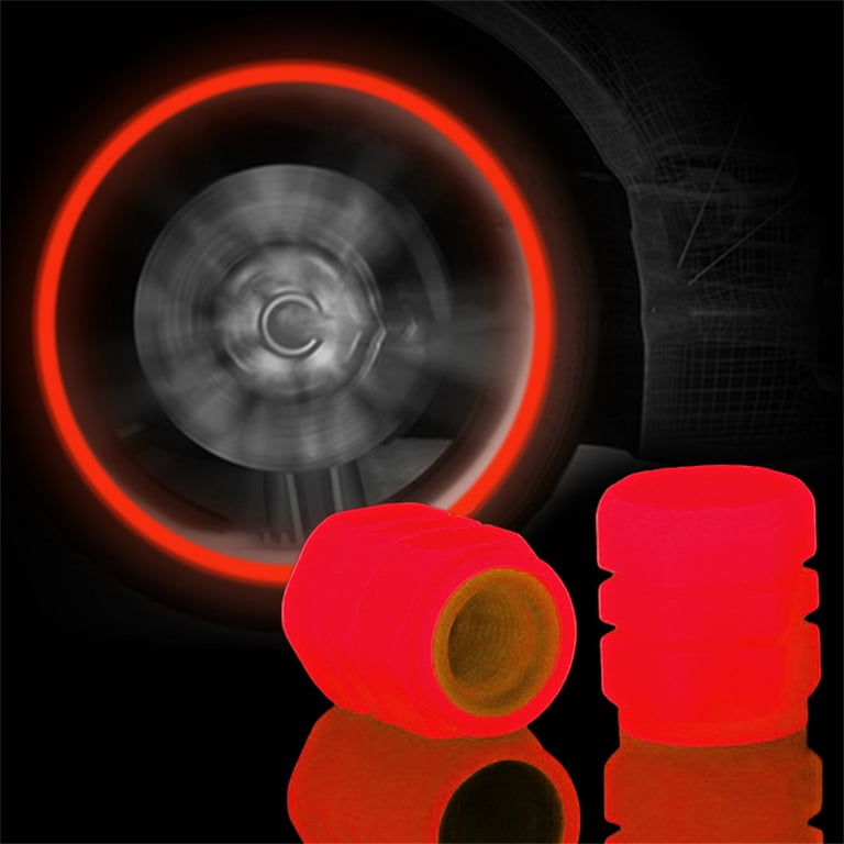 20 Pcs Universal Fluorescent Car Tire Valve Caps Dust Caps For Car