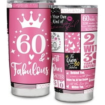60th Birthday Gifts for Women Tumbler 60 Year Old Gifts for Her Happy 60th Birthday Decorations Women 1963 Birthday Gifts Stainless Cup 20 Oz…