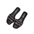 thumbnail image 4 of Cape Robbin ALANI Flat Classic Slip-On Comfort Slide Sandals Black, 4 of 4