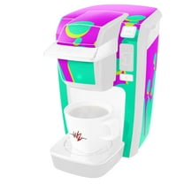 Drip Teal Pink Yellow - Decal Style Vinyl Skin fits Keurig K10 / K15 Mini Plus Coffee Makers (KEURIG NOT INCLUDED)