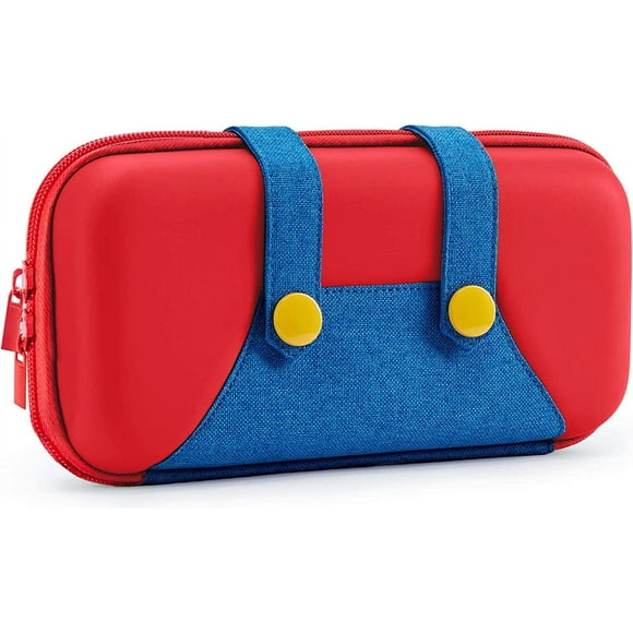 1 x Estuche compatible con Nintendo Switch/OLED con 18 cartuchos de juego, estuche de transporte para Switch para fanáticos de Mario