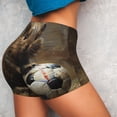 thumbnail image 4 of Balery Football Loving Hamster Printed Workout Shorts for Women Seamless Scrunch Short Gym Yoga Running Sport Active Exercise Fitness Shorts-Medium, 4 of 8