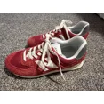 thumbnail image 1 of New Balance Men’s Size 9 Red White Suede Lifestyle Shoes, 1 of 6