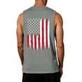 thumbnail image 5 of Youpwaven Men's 250th Anniversary USA Muscle Tank Top, 1776-2026 Double-Sided Graphic Tee, Staggered "USA" Front & Distressed Back Flag Performance Shirt, Landmark Year Celebration Vest, 5 of 5
