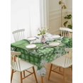 thumbnail image 2 of St. Patrick's Rectangle Tablecloth, Lucky Shamrock Green Eucalyptus Floral Farm Wooden Waterproof & StainResistant Tablecloth, Washable Oil-proof Table Cover for Dining/Party/Wedding/Buffet 60x84 In, 2 of 9