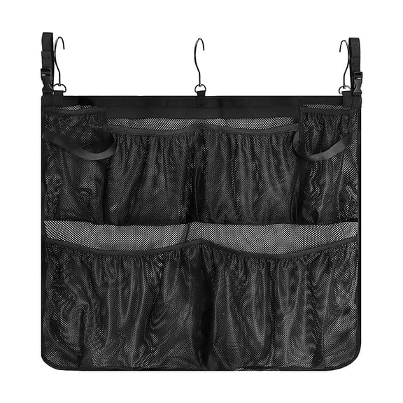 Outdoor Pool Storage Hanging Bag | Large Mesh Organizer for Toys & Accessories | Adjustable Straps & Hooks | Fits Fences & Above-Ground Pools | Foldable & Water-Resistant