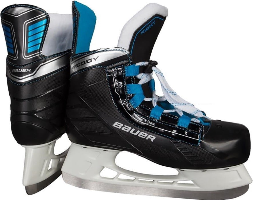 New Bauer Prodigy 1047258 Junior 3-4 R Black Blue Ice Hockey Skate by Bauer
