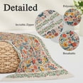 thumbnail image 2 of Boho Beige Flowers Pillow Covers, Linen Long Throw Pillow Case, Spring Abstract Watercolor Floral Leaf Holiday Pillow Protector Decorative Cushion Cover for Living Room/Bedroom 20" x 36", 2 of 8