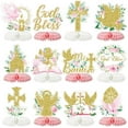 thumbnail image 1 of Centros de mesa en forma de panal para decoración de fiestas, bautizos, 12 unidades, color rosa, 1 of 8