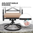 thumbnail image 4 of Nuu Garden Patio Swivel Chairs Set of 2,Outdoor Patio Dining Chairs Metal Swivel Chairs with Cushionsr for Patio, Garden, Backyard and Balcony,Black&Beige, 4 of 10