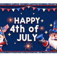 thumbnail image 4 of Decorative Gnomes Independence Day Banner Patriotic July 4th Theme Celebration for Outdoor Party Holiday Event, 4 of 8