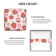 thumbnail image 5 of KLL Strawberry Flower Print Tissue Box Cover,Leather Tissue Holder Square Facial Tissue Case Facial Paper Organizer Dispenser for Bathroom, Vanity Countertop, 5 of 7