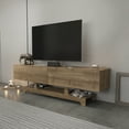 thumbnail image 3 of Tera 63'' Modern Desing TV Stand Console Table for up to 72 inch Flat or Curved Televisions Natural Oud Finish, 3 of 7
