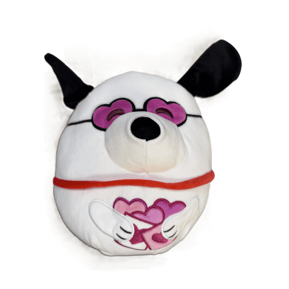 Squishmallows Original 8 inch Peanuts 2026 Valentines Snoopy with Purple Hearts Plush