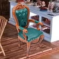 thumbnail image 4 of Silla para Casa de Muñecas perfecl Decoración DIY Muebles en Miniatura 1/12 Verde Oscuro, 4 of 8