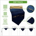 thumbnail image 5 of Abstract Blue Golden Table Runner Linen Burlap Table Runner 90 Inches Long Modernism Oil Painting Art Dresser Scarves for Kitchen Island Coffee Dining Room Party Wedding Banquet Holiday Decor 13"x90", 5 of 8
