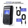 thumbnail image 3 of 2 PCS 4 en 1 en Vuelo Transmisor Receptor Bluetooth Adaptador de Audio InaláMbrico Bluetooth de Baja Latencia para EstéReo de AutomóVil, 3 of 5