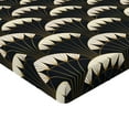 thumbnail image 4 of Ambesonne Geometric Fitted Sheet, Minimalist Stripes Floral, California King, Charcoal Grey Pale Coffee, 4 of 5