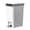 Grayish-white, variant on Small Bathroom Trash Can with Lid Soft Close, 10 Liter/2.6 Gallon Slim Garbage Can-Metal Step and Press top Lid, Mini Modern Waste Basket for Toilet, Office, Bedroom,Dorm,Dark Gray