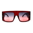 thumbnail image 3 of Lunettes de Soleil Rétro à Monture Plate à Lentille Océanique, Uniques, Épaisses, Temple de Mafioso, Rouge Noir Rose, 3 of 4