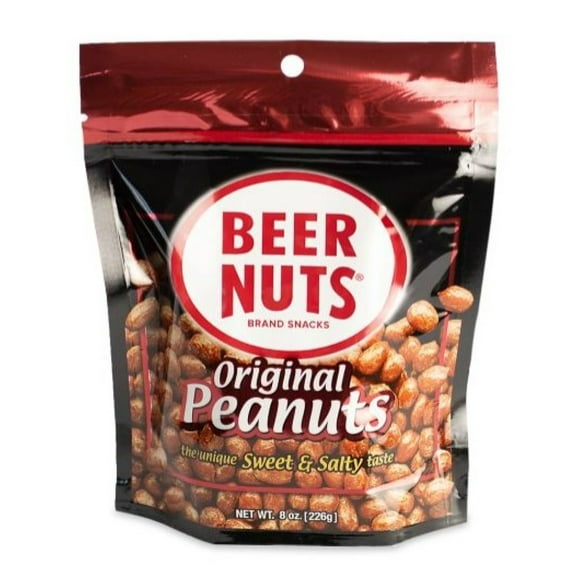 Beer Nuts 1531 Original Peanuts Sweet and Salty Flavor 8 oz. Pouch, Pack of 1