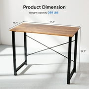 edx 44 inch Computer Desk Modern Writing Desk, Industrial Office Desk, Office Table for Small Spaces,Sturdy Laptop Table for Home Office, Rust