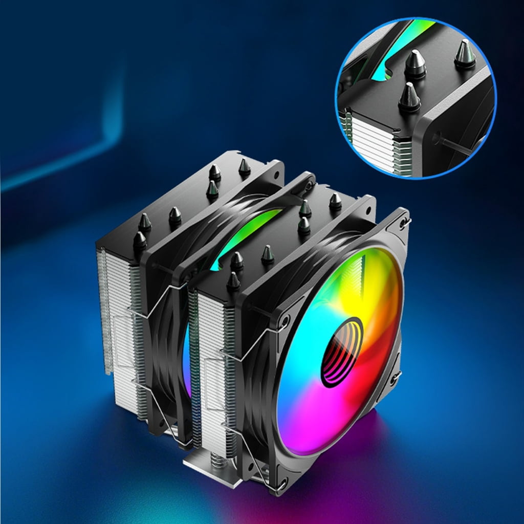 WINDLAND Compactly 145mm ARGB CPU Air Coolers 6Thermal Tube PWM Intelligent CPU Fan Control For Gaming PCs And Workstations