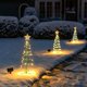 thumbnail image 4 of Decoración navideña Mini árbol de Navidad Jardín al aire libre Luces LED de nieve luminosas 8*8 pulgadas, 4 of 4