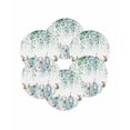 thumbnail image 7 of 13 Inch Round Placemats Set of 6, Green Grey Pumpkins Fall Non Slip Heat Insulation PP Table Mats, Thanksgiving Eucalyptus Leaves Washable Place Mats for Kitchen Dining Party Table Decor, 7 of 7
