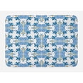 thumbnail image 1 of European Bath Mat, Roman Tile and Mosaic Design with Famous Artful Eastern Inspired Image Print, Non-Slip Plush Mat Bathroom Kitchen Laundry Room Decor, 29.5 X 17.5 Inches, Blue Yellow, Ambesonne, 1 of 2