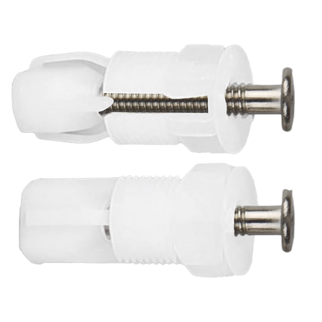 2X Vis de Fixation de Couvercle de Toilette en Acier Inoxydable et Nylon, Accessoires