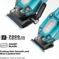 thumbnail image 3 of VGR Professional Hair Clippers for Men, Cordless Barber Clippers and Trimmers Set, Mens Hair Cutting Kit with 10 Guide Combs, USB Rechargeable Haircut Machine for Family, LED Display, Green, 3 of 7