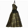 thumbnail image 4 of Regal Marie Antoinette Inspired Ball Gown - Baroque Rococo Style Dress in Gold & Black, 4 of 7