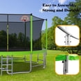 thumbnail image 3 of Leumius 16FT Trampoline with Basketball Hoop,Heavy-Duty Outdoor Trampoline with Enclosure Net,Upgraded Kids Recreational Trampoline for Kids and Adults,Green, 3 of 8