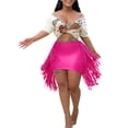 thumbnail image 1 of VISgogo Falda corta hueca lateral para mujer, falda de media cadera de cintura alta de Color sólido de estilo informal de verano para mujer VISgogo moda, 1 of 5