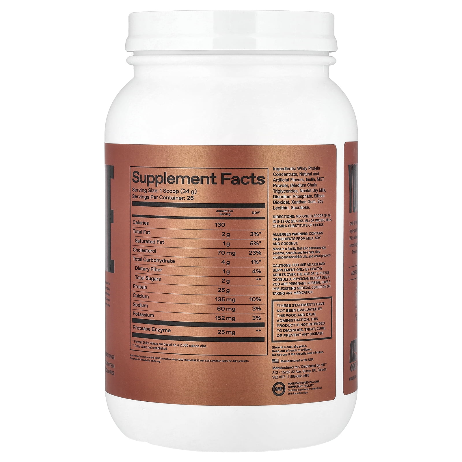 ONE OF ONE Whey Protein, Classic Vanilla, 2 lb (908 g)