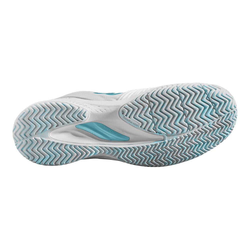 WRS324650 White/Blue Glow Wilson  KAOS 2.0 Womens Tennis Shoes 