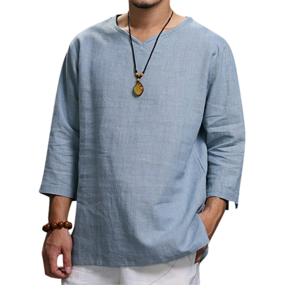 loose fitting yoga tops with sleeves for men