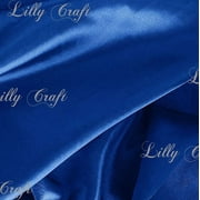 Royal Blue Charmeuse Satin Fabric 58”/60” Inches Wide - Sold By The Yard