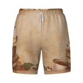 thumbnail image 5 of Rocae Engraved Coffee On Kraft Paper for Men's Swim Trunks Quick Dry With Two Side Pockets and One Lined Patch Pocket3X-Large, 5 of 9