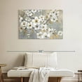 thumbnail image 2 of Elephant Stock Golden Garden Wall Art - Horizontal Canvas Wall Art - Living Room Wall Decor - Floral And Botanical Canvas - Gray And Beige Decor By Nan - 39" x 26", 2 of 8
