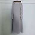 thumbnail image 6 of Girls Muslim Long Sleeve Dress Ramadan Abaya with Hijab Prayer Clothes Kaftan Dress Robe Size 3-12 Years, 6 of 7