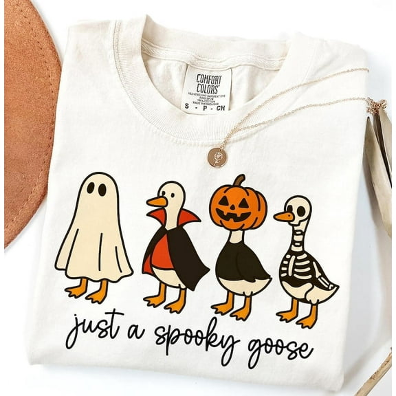 Just a Spooky Goose Shirt, Funny Halloween Goose Shirt, Goose in Halloween Costumes, Cute Horror Shirt, Spooky Goose Shirt